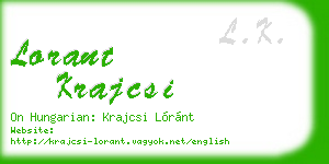 lorant krajcsi business card