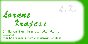 lorant krajcsi business card